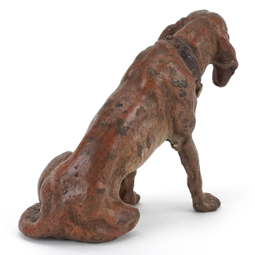 250 - Austrian style cold painted bronze dog, 7.5cm in high