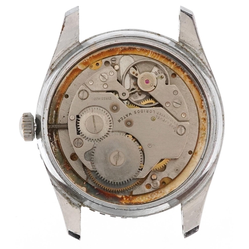 2184 - OHN, gentlemen's OHN Airman manual wristwatch having silvered dial, 36mm in diameter