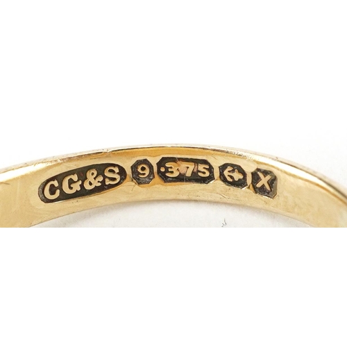 2698 - 9ct gold unengraved signet ring, size L, 4.8g