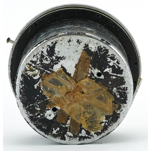 1345 - Early 20th century chrome plated ship's design clock with circular dial having Arabic numerals, 15cm... 