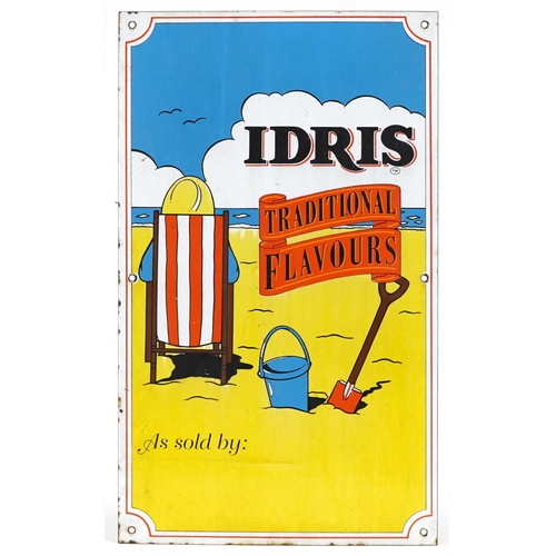 476 - Idris Traditional Flavours enamel advertising sign, 51cm x 30.5cm