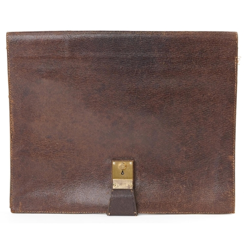 1270 - Vintage gentlemen's Gucci brown leather document wallet, 33cm wide
PROVENANCE: Purchased by the vend... 