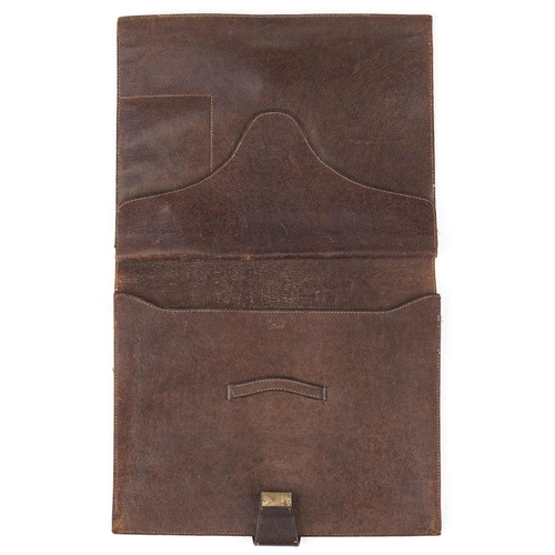 1270 - Vintage gentlemen's Gucci brown leather document wallet, 33cm wide
PROVENANCE: Purchased by the vend... 