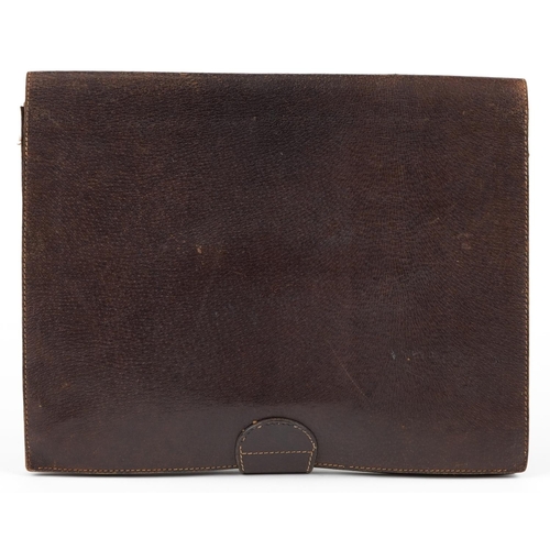 1270 - Vintage gentlemen's Gucci brown leather document wallet, 33cm wide
PROVENANCE: Purchased by the vend... 