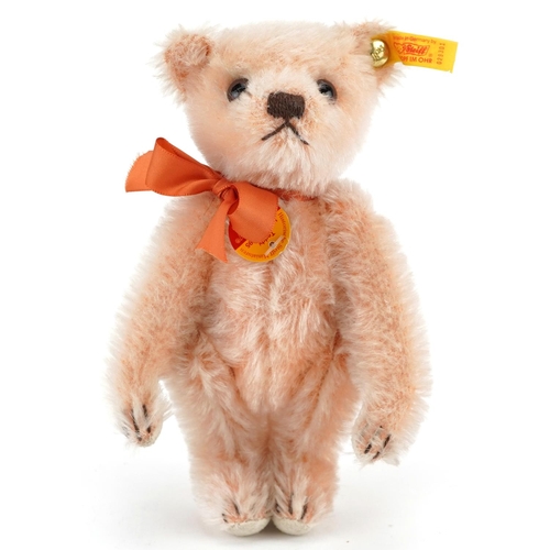 1605 - Steiff 1995 Holland teddy bear with jointed limbs and label numbered 029301, 16cm high