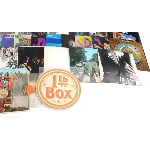 1235 - Vinyl LP records including The Beatles White Album, The Rolling Stones, Budgie, Black Sabbath, The G... 