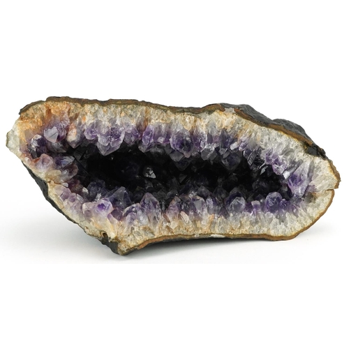 471 - Natural history and geology interest amethyst geode, 29cm wide