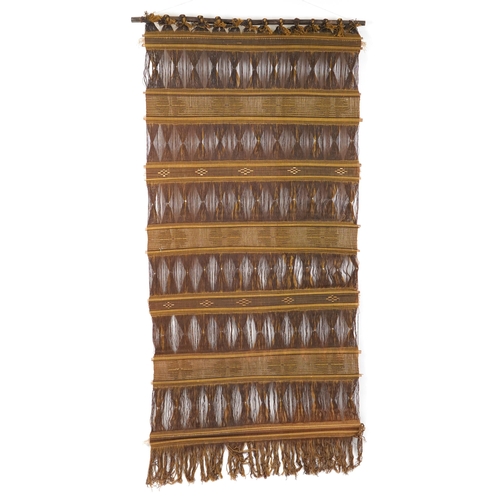 1389 - Contemporary Columbian woven textile wall hanging, 158cm x 93cm