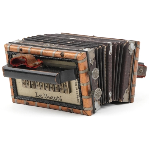 1217 - Vintage La Beauté accordion, 16.5cm wide