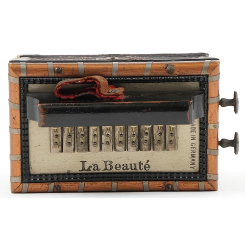 1217 - Vintage La Beauté accordion, 16.5cm wide