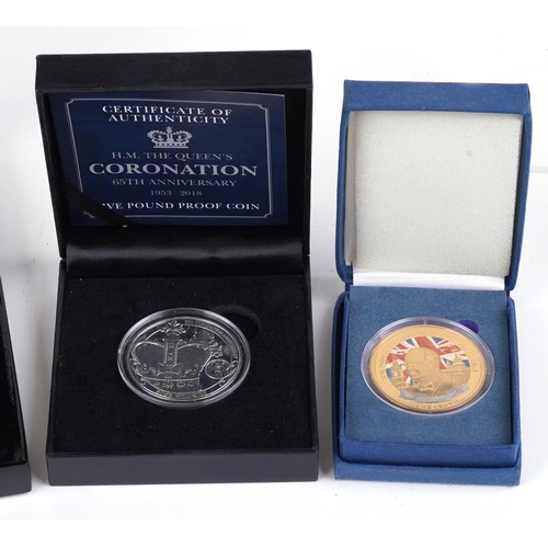 1672 - Silver proof and other British coinage including We Shall Fight on the Beaches VE day 75th Anniversa... 