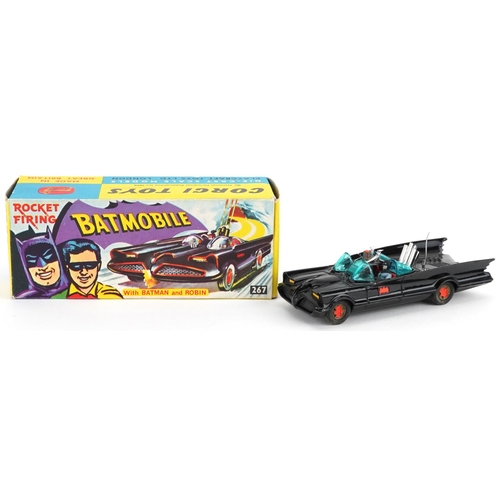 1535 - Vintage Corgi Toys diecast rocket firing Batmobile with box numbered 267