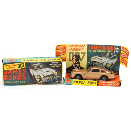 1534 - Vintage Corgi Toys diecast Special Agent James Bond's Aston Martin DB5 with box numbered 261