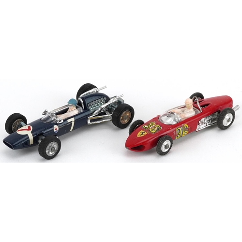 1551 - Two vintage Corgi Toys diecast racing vehicles with boxes comprising Ferrari Formula I Grand Prix Ra... 