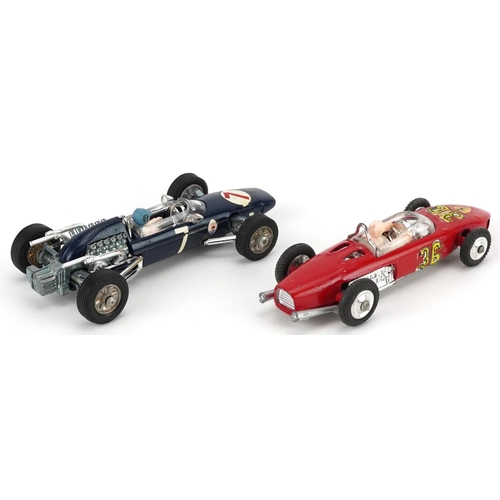 1551 - Two vintage Corgi Toys diecast racing vehicles with boxes comprising Ferrari Formula I Grand Prix Ra... 