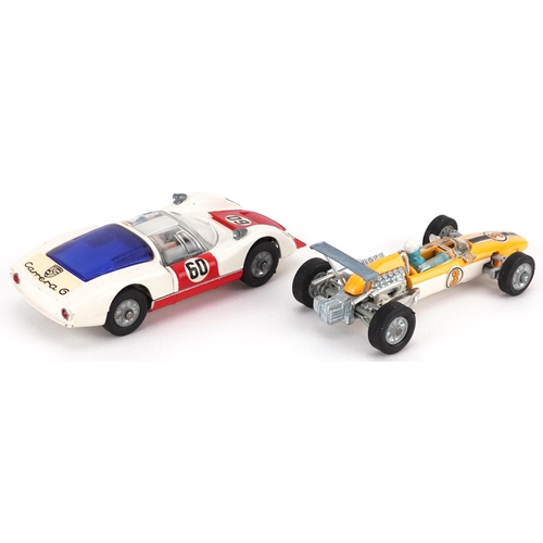 1552 - Two vintage Corgi Toys diecast racing vehicles with boxes comprising Porsche Carrera 6 330 and Coope... 