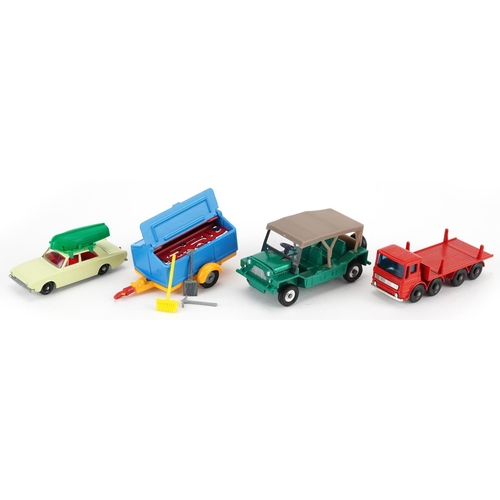 1539 - Four vintage diecast vehicles  with boxes comprising Dinky Toys Austin Mini-Moke 342, Corgi Toys Pen... 