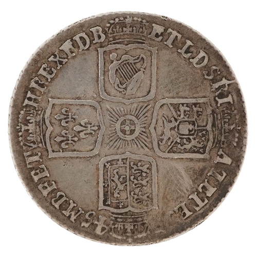 1642 - George II 1745 florin, Lima below bust, 6.0g