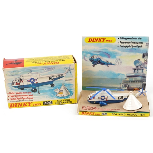 1538 - Vintage Dinky Toys diecast Sea King helicopter with box number 724