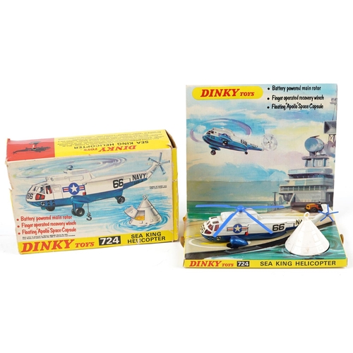 1538 - Vintage Dinky Toys diecast Sea King helicopter with box number 724