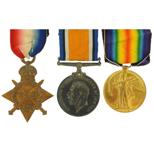 604 - British military World War I trio awarded to 8971PTE.A.B.SMITH.A.S.C.