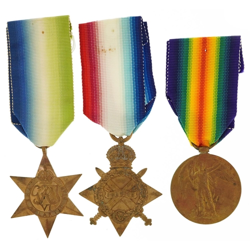 608 - British military World War I and World War II three medal group including a trio awarded to 51228PTE... 