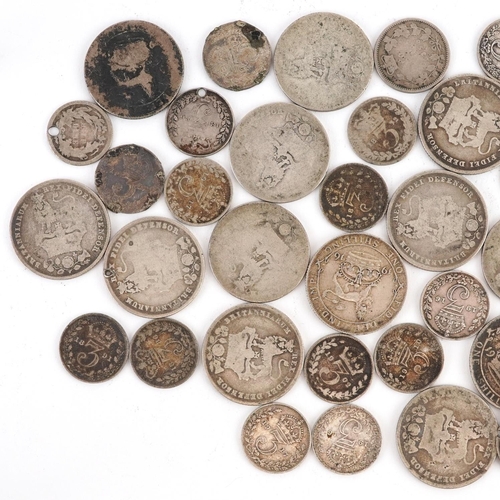 1644 - British pre decimal, pre 1947 coinage including half crown and shillings, 120g