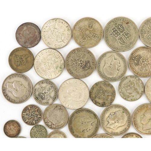 1648 - British pre decimal, pre 1947 coinage including half crowns and two shillings, 400g