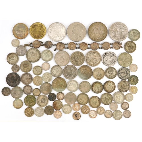 1651 - Collection of antique and later British and world coinage including pre 1947 examples, 440g