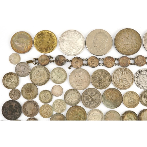 1651 - Collection of antique and later British and world coinage including pre 1947 examples, 440g