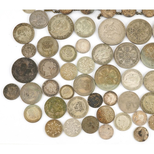 1651 - Collection of antique and later British and world coinage including pre 1947 examples, 440g