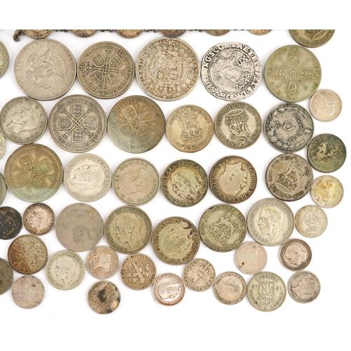 1651 - Collection of antique and later British and world coinage including pre 1947 examples, 440g