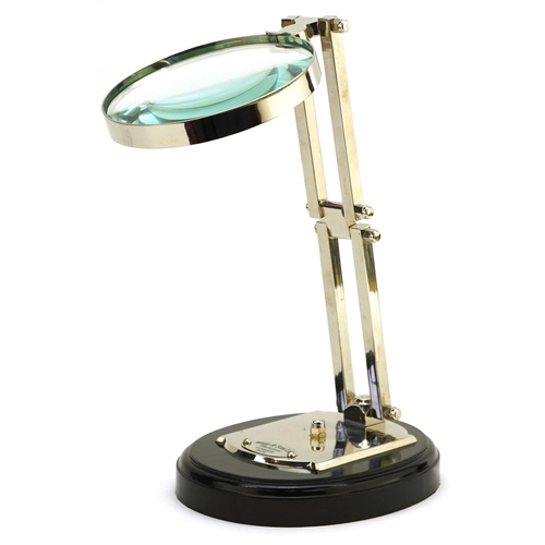 1337 - Adjustable desk top magnifying glass, 30cm high fully extended