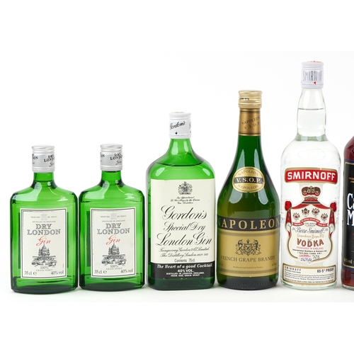 1126 - Alcohol including Bacardi, Smirnoff vodka, Captain Morgan's, Napoleon French Grape brandy, Cointreau... 