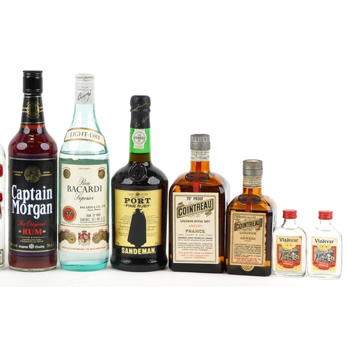 1126 - Alcohol including Bacardi, Smirnoff vodka, Captain Morgan's, Napoleon French Grape brandy, Cointreau... 