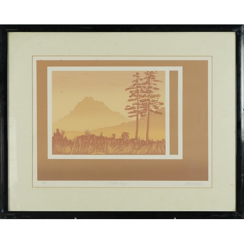 1263 - Jan King - Southern Haze, pencil signed print in colour, limited edition 4/85, mounted, framed and g... 