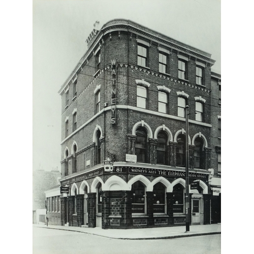 1299 - Two breweriana interest black an white photographs including The Elephant Pub advertising Watney's A... 