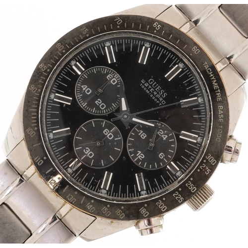 2486 - Guess, gentlemen's stainless steel Guess Waterpro chronograph quartz wristwatch, 42mm in diameter