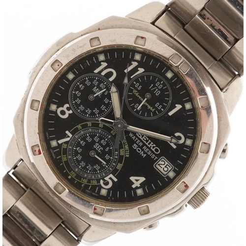 SEIKO クォーツ腕時計 A1209 Vintage Seiko Wired Chronograph 5Y67 0AB0 White Dial Men