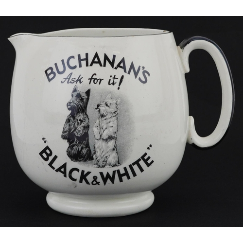 117 - Breweriana interest Shelley jug advertising Buchanan's Black & White Whisky, 15cm high