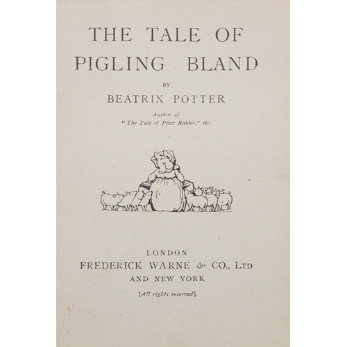 1745 - The Tale of Pigling Bland, hardback book by Beatrix Potter published London Frederick Warne & Co, co... 