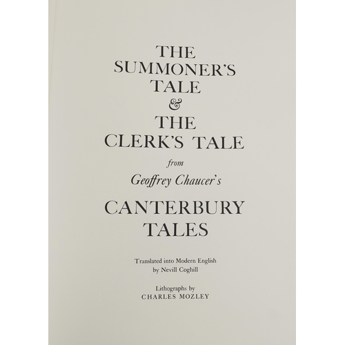 1752 - Four large volumes from Geoffrey Chaucer's Canterbury Tales published by John Deuss, printed by The ... 