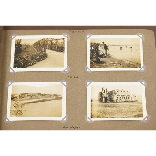 639 - Early 20th century and later ephemera and photographs including autograph album with various annotat... 