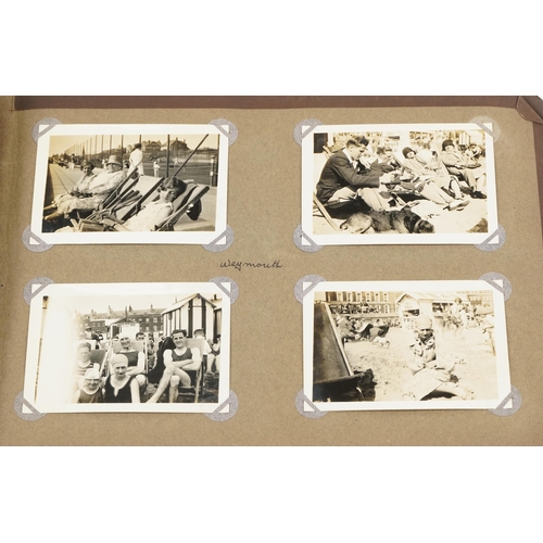 639 - Early 20th century and later ephemera and photographs including autograph album with various annotat... 