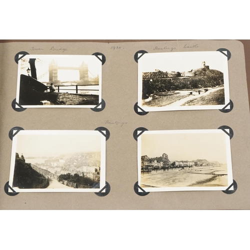 639 - Early 20th century and later ephemera and photographs including autograph album with various annotat... 