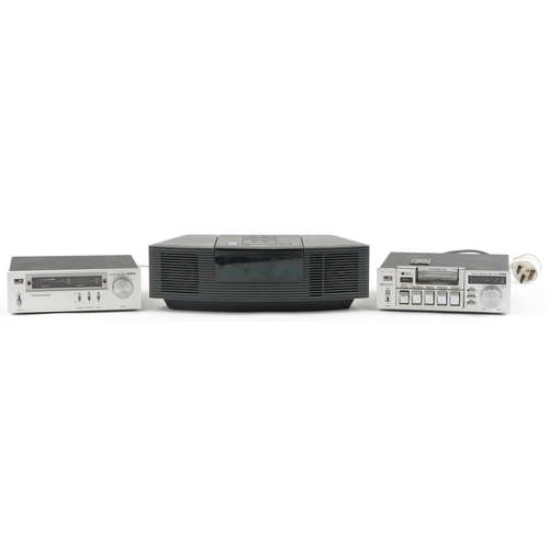 1218 - Vintage audio equipment including Bose Wave radio/CD player, Aiwa stereo tuner R22 and Aiwa Stereo c... 