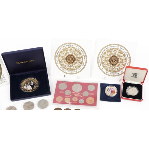 1671 - 19th century and later British coinage, some silver, including 2007 diamond wedding five ounce coin ... 