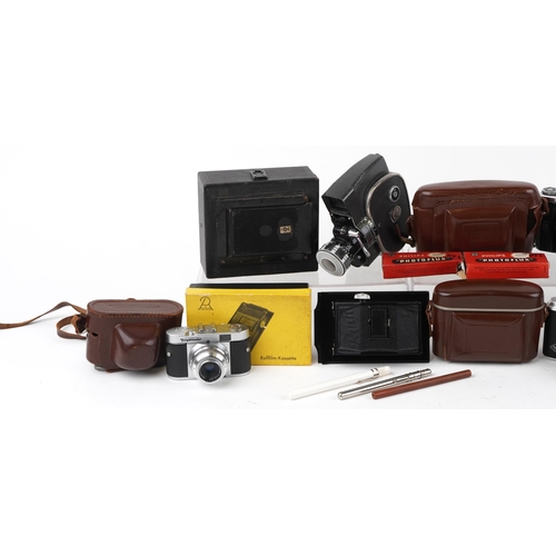 1260 - Vintage cameras and accessories including Zeiss Ikon, AGFA Isolette and Voigtlander