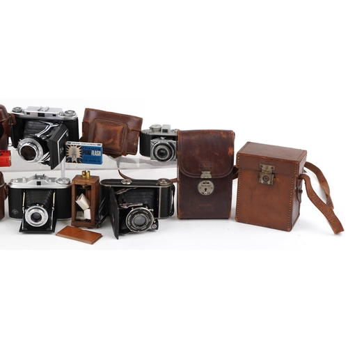 1260 - Vintage cameras and accessories including Zeiss Ikon, AGFA Isolette and Voigtlander