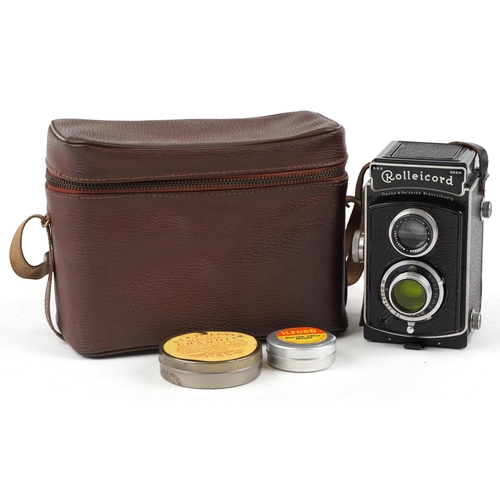 Vintage Franke & Heidecke Rolleicord camera with case